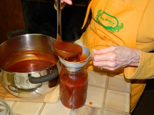 6 cups of bar-b-que sauce can be refrigerated, ready for use.
