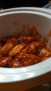 Pictured platter of cookbookinabox Bar-B-Que Chicken Wings