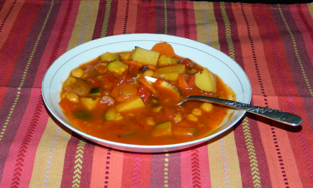 A serving of Summer Vegetable Soup