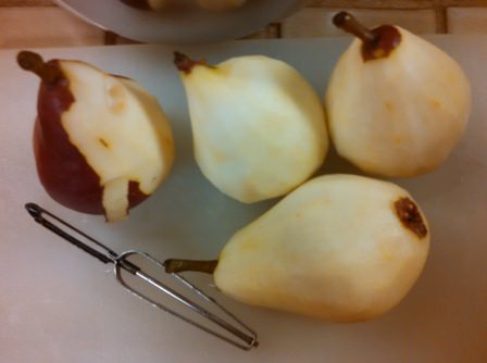 Peeled Anjou Pears