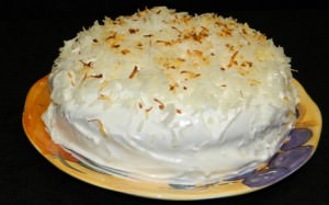 Coconut Layer Cake with Fluffy Coconut Icing