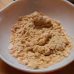 Blended flour and fats to pea size particles