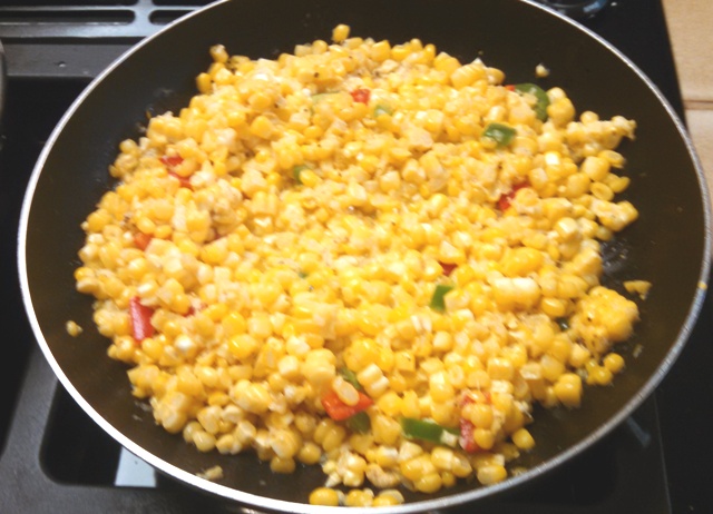Fried Corn with Peppers